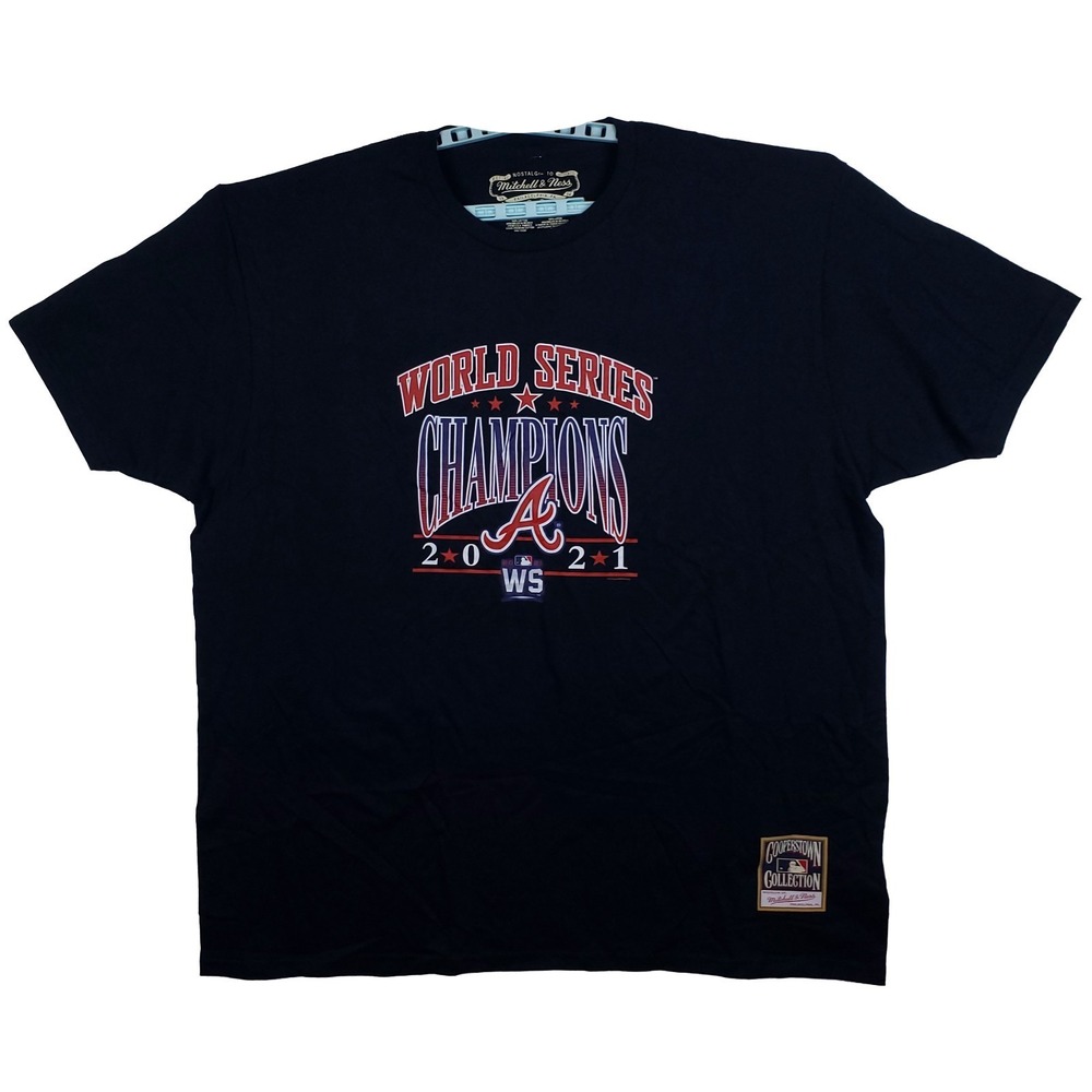 Atlanta Braves Mitchell & Ness MLB 3XL XXXL Shirt 2021 World Series Art NWT